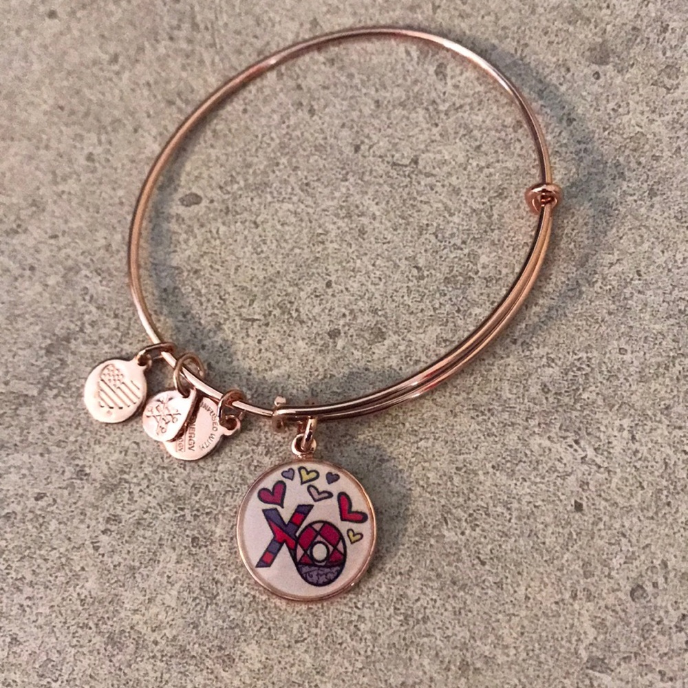 Alex and Ani Rose Gold XO Bracelet